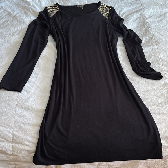 Stunning Vince Camuto Black dress with gold studs - Picture 4 of 9